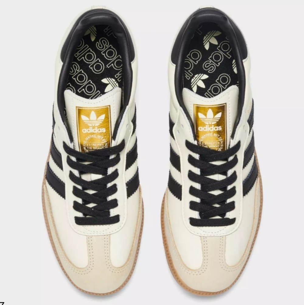 ⭐️40% Off⭐️ Adidas Samba OG Womens Cream and Black Sneakers - Picture 4 of 11
